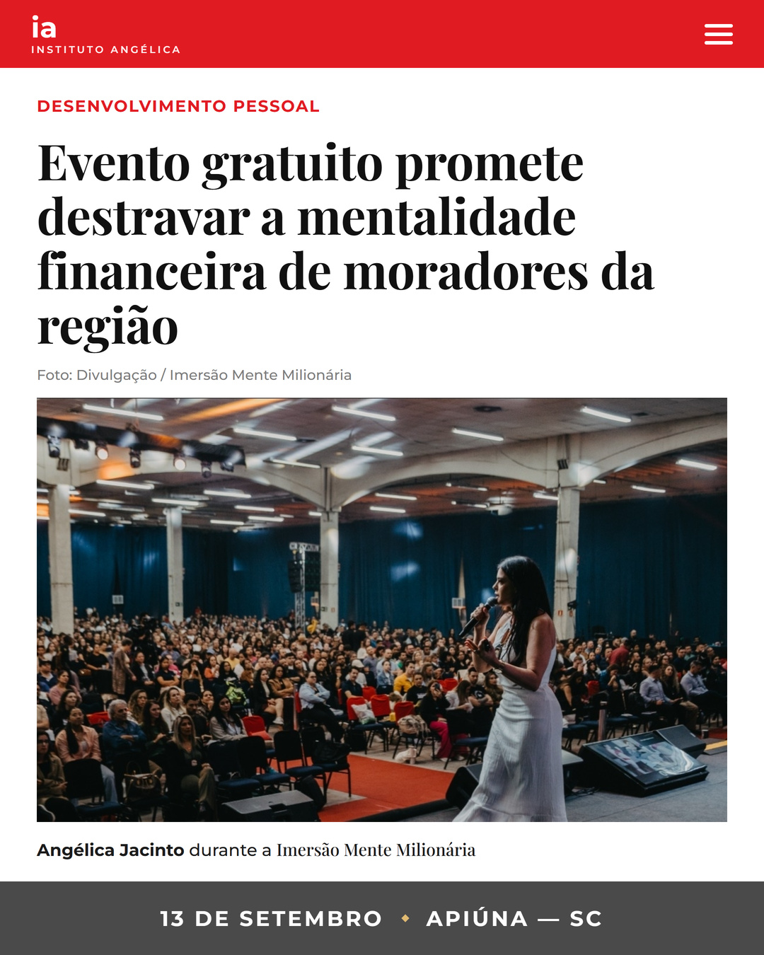Notícia · portal — Apiúna