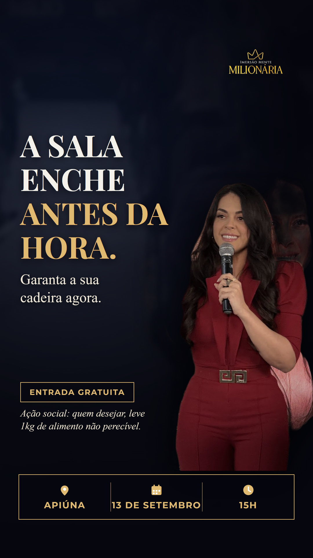 A sala enche antes da hora — Apiúna