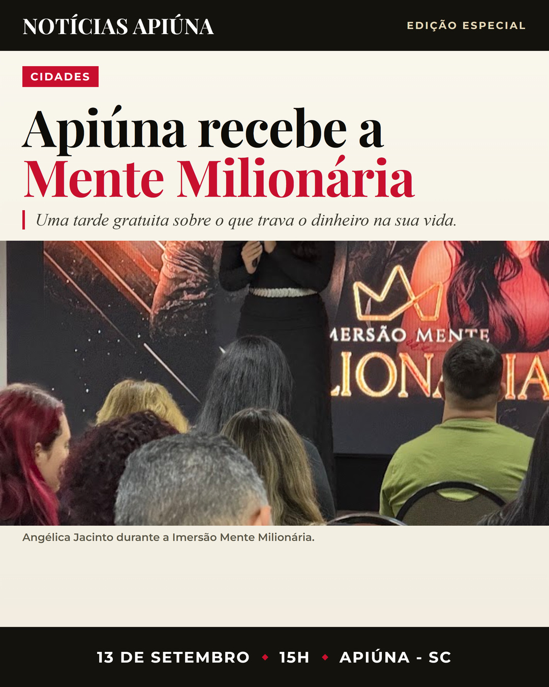 Manchete + foto — Apiúna