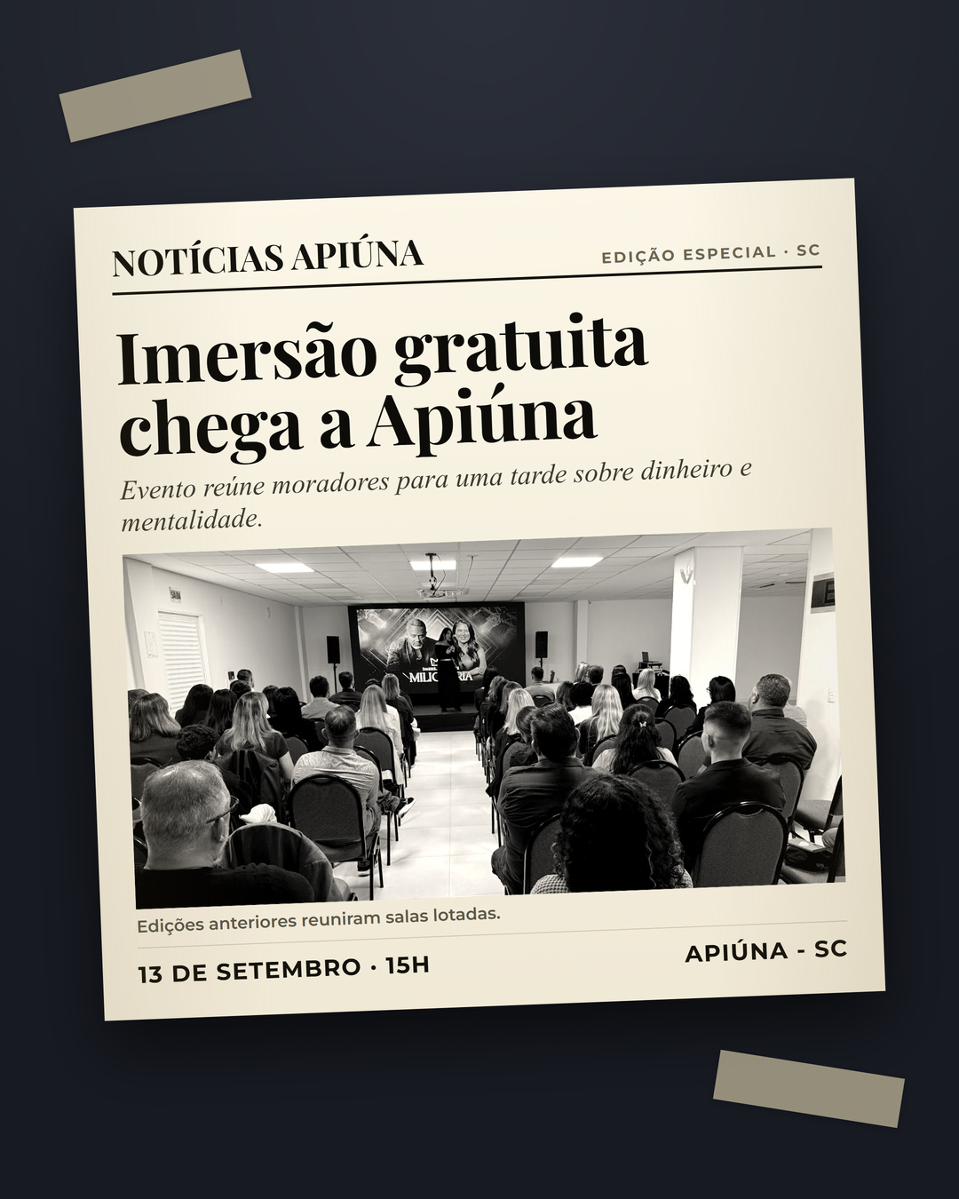 Recorte de jornal — Apiúna