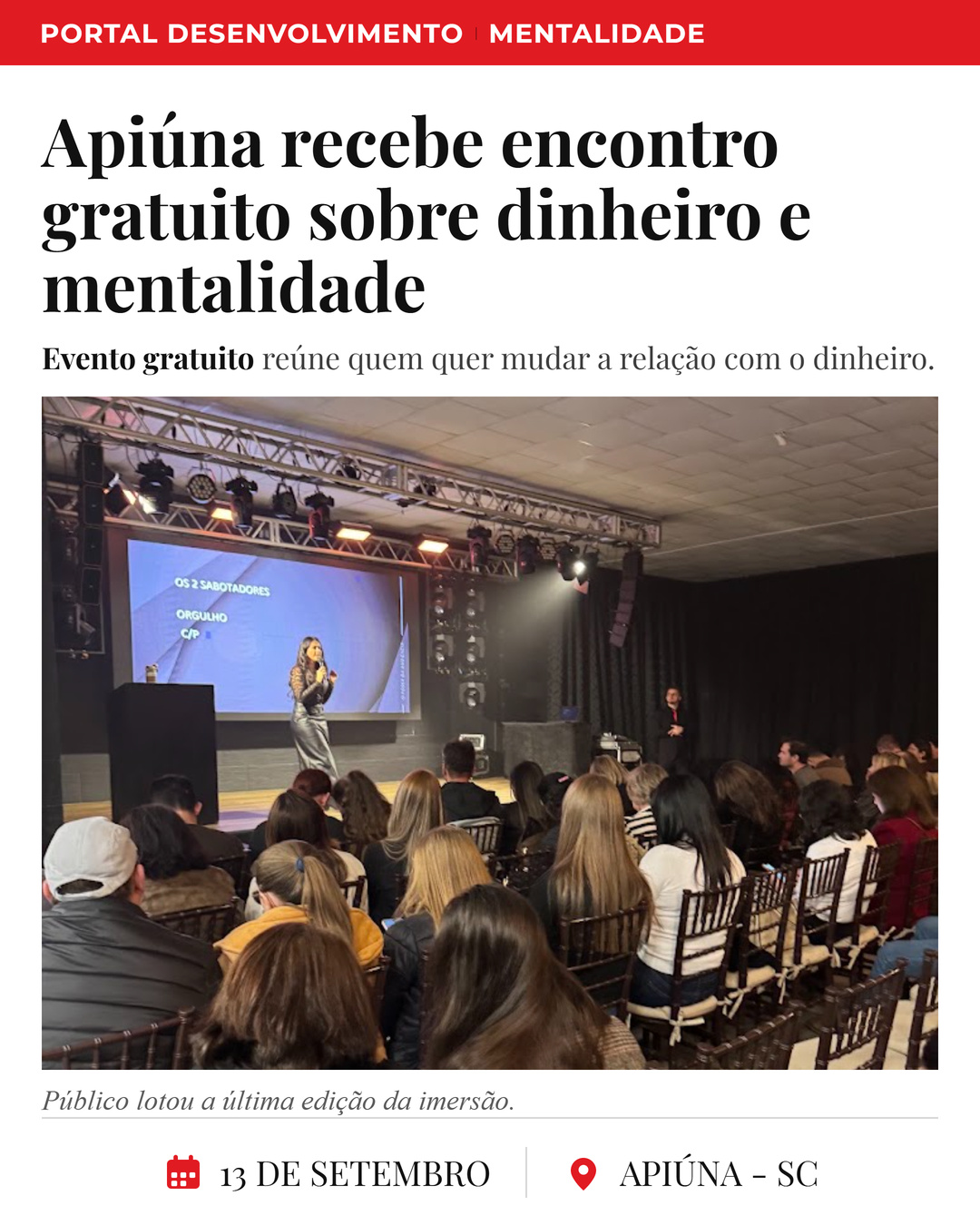 Jornal clássico · foto nova — Apiúna