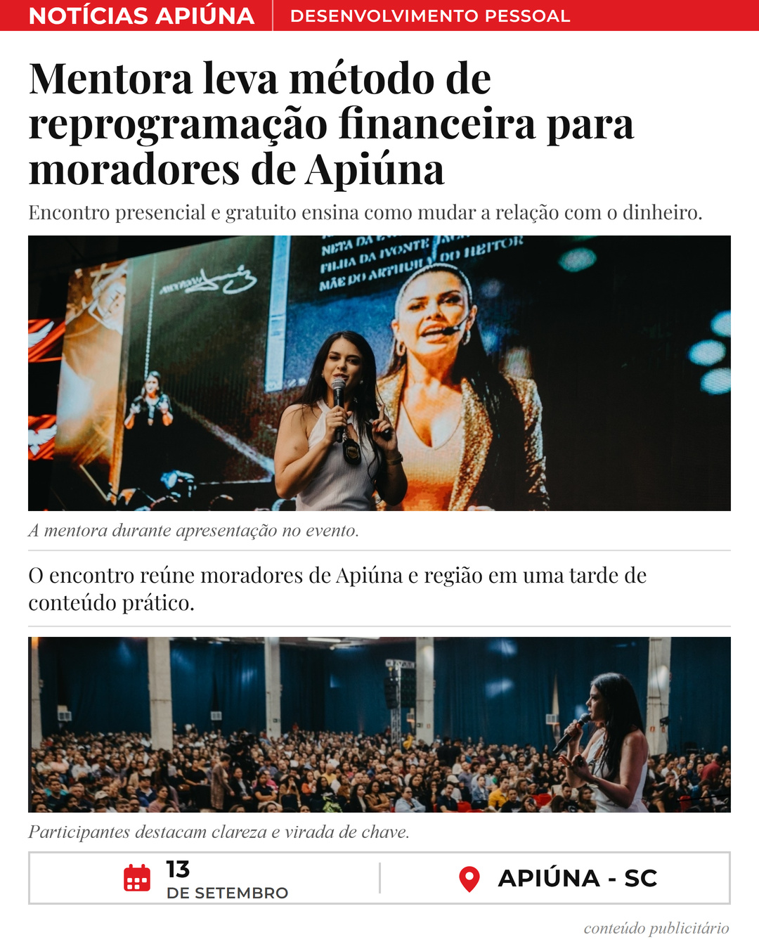 Matéria longa — Apiúna