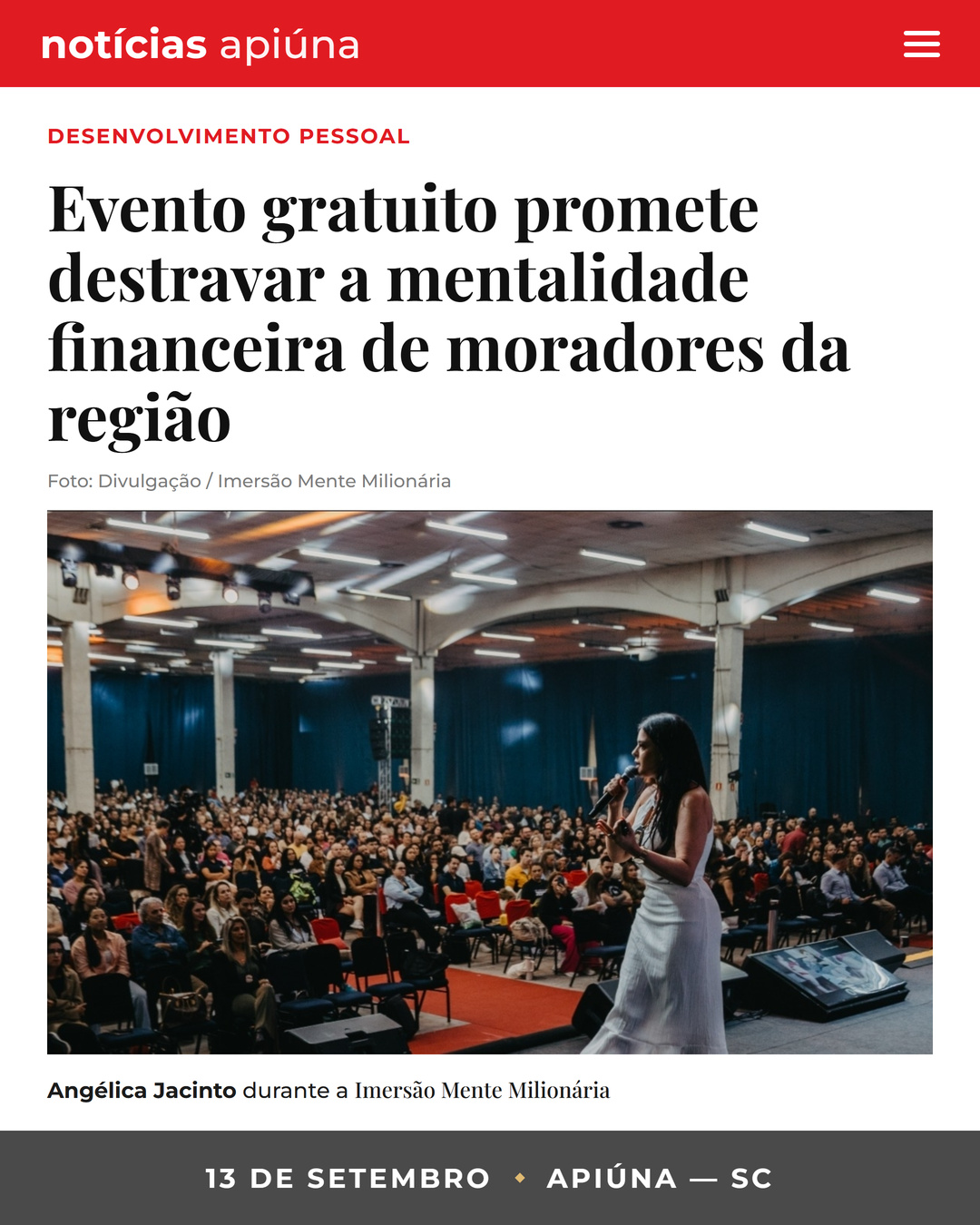 Notícia — Apiúna