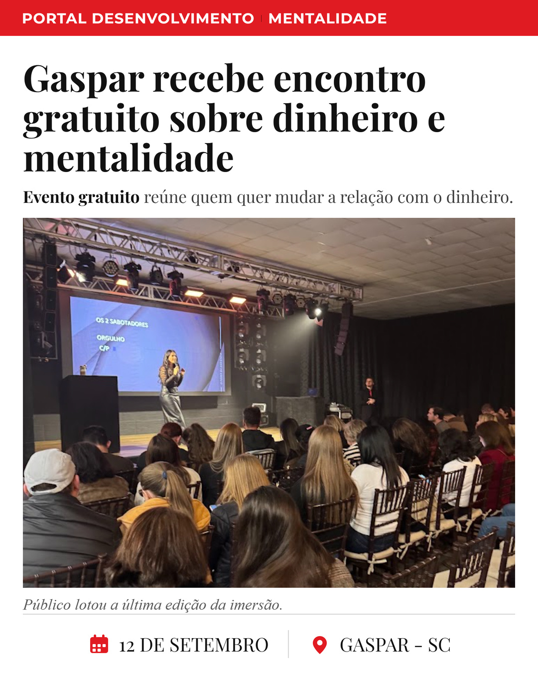 Jornal clássico · foto nova — Gaspar