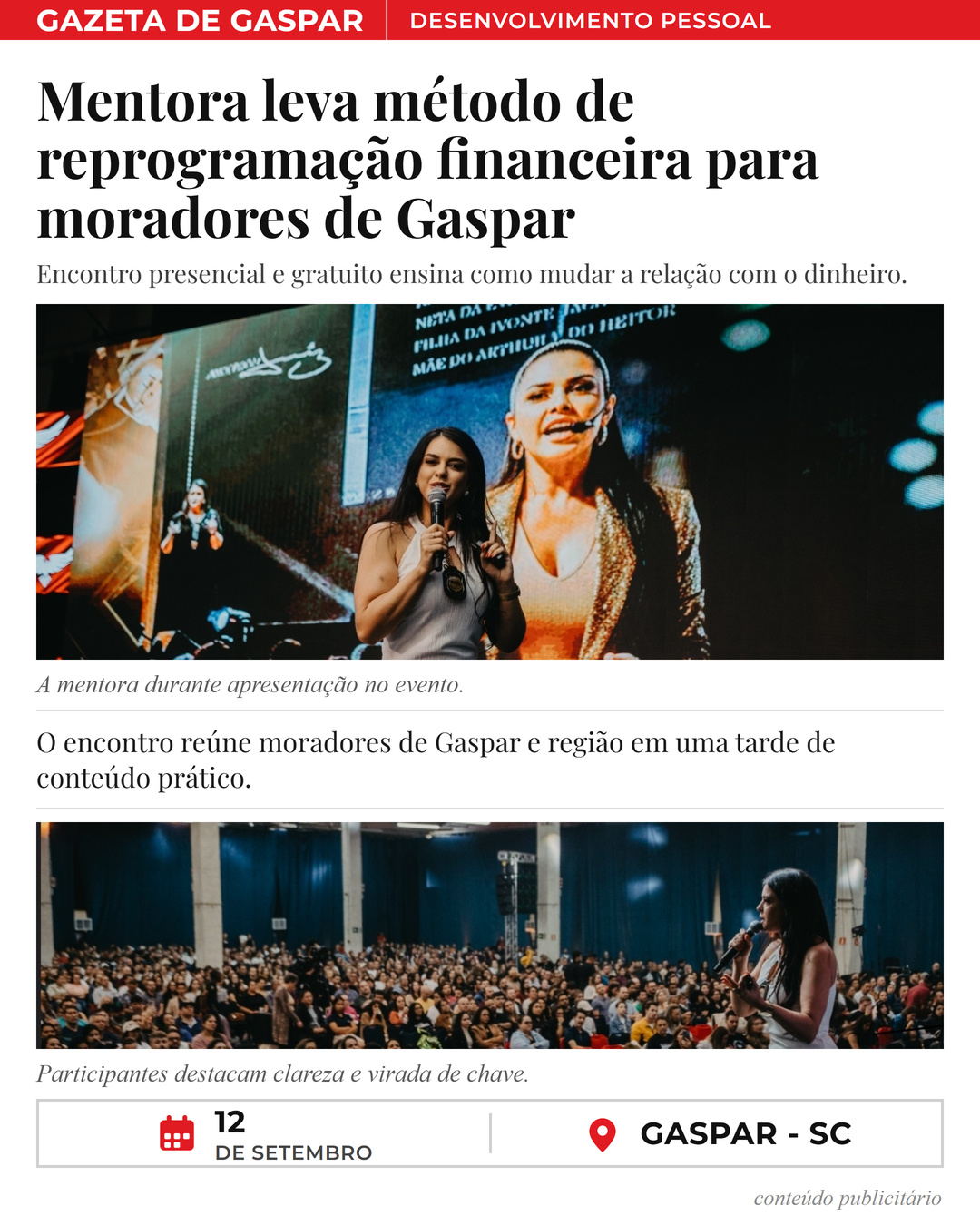 Matéria longa — Gaspar
