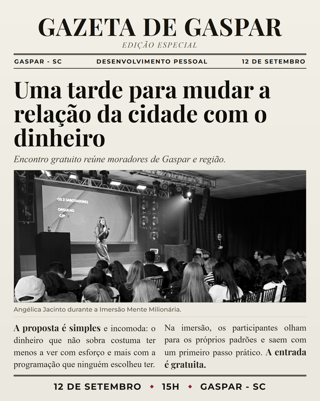 Jornal impresso — Gaspar