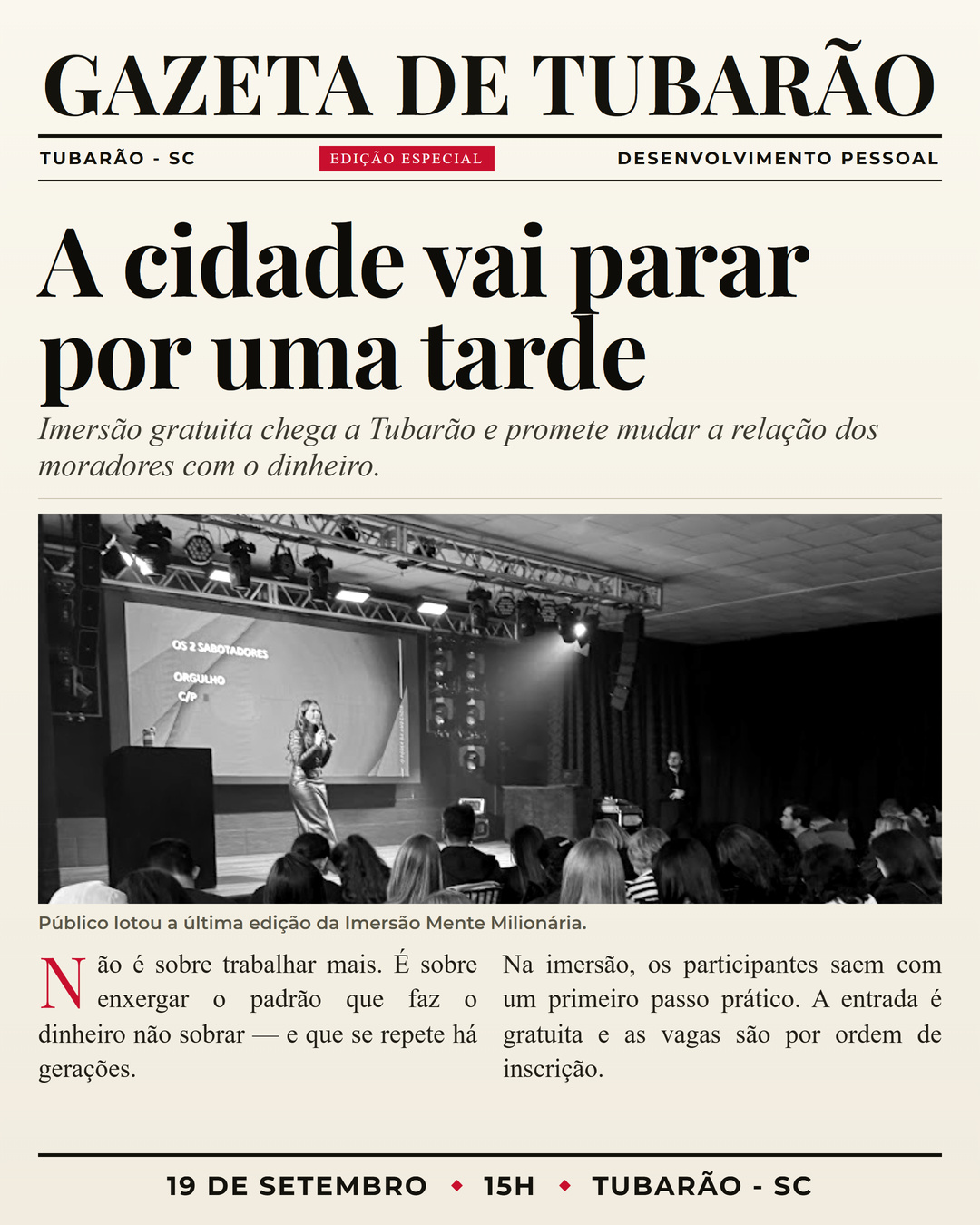 Primeira página — Tubarão
