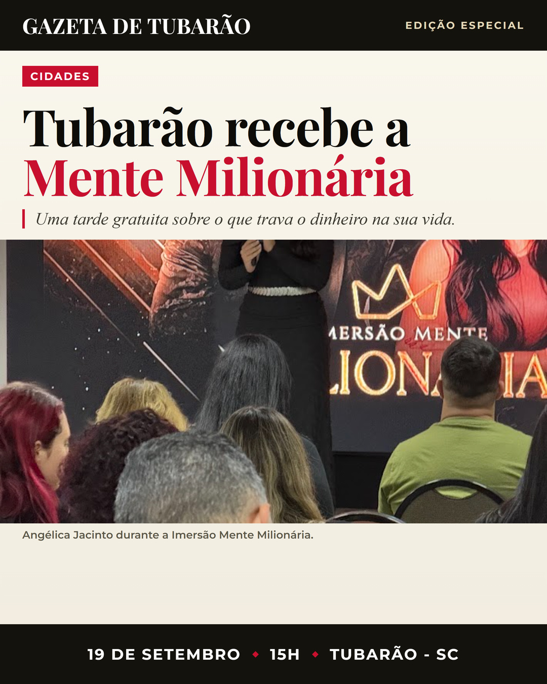 Manchete + foto — Tubarão